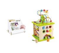 (TG. 1 Stück (1er Pack)) Pinolino Lieria per bambini in legno bianco con ruote,