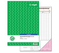(TG. 1 Stück - KG425) Sigel kg425 registro di cassa, A4, 2 x 50 fogli con blu,