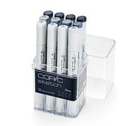 (TG. 1 unit (Confezione da 1)) COPIC Sketch Cool Grey 12 pezzi, SCG12V2 - NUOVO