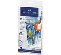 (TG. 1 unit (Confezione da 1)) Faber-Castell Colori acrillici, astuccio da 12 -