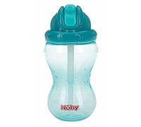 (TG. 1 Unit (Confezione da 1)) Nuby Borraccia Flip it con cannuccia in silicone