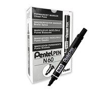 (TG. 1 unit (Confezione da 12)) Pentel Pen N60 Marcatore Permanente Punta Scalp
