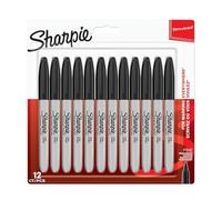 (TG. 1 unit (Confezione da 12)) SHARPIE Pennarelli Indelebili, Punta Fine, Conf