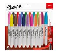 (TG. 1 unit (Confezione da 18)) Sharpie Pennarelli Indelebili, Punta Fine, Dive