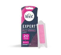 (TG. 1 unit (Confezione da 20)) Veet Expert Strisce Viso Pelli Normali, 20 stri