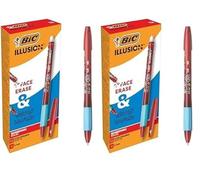 (TG. 1 unit (confezione da 24)) BIC Illusion - Penna a sfera cancellabile e ric