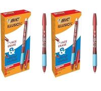 (TG. 1 unit (confezione da 24)) BIC Illusion - Penna a sfera cancellabile e ric