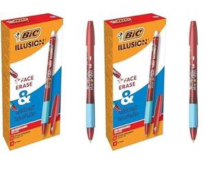 (TG. 1 unit (confezione da 24)) BIC Illusion - Penna a sfera cancellabile e ric