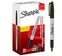 (TG. 1 unit (Confezione da 24)) Sharpie, Marcatore permanente, Nero, Punta 1,00