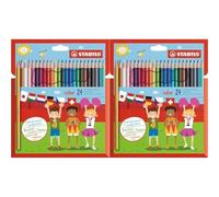 (TG. 1 unit (Confezione da 48)) Stabilo Matita colorata color - Astuccio da 24