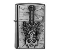 (TG. 1 x 3,5 x 5,5 cm) Zippo Accendino, Acciaio Inox - NUOVO
