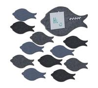 (TG. 1 x 30 cm) Relaxdays Bacheca da Parete, Set 12 Pannelli in Feltro a Forma d