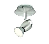 (TG. 1 x 50 W) Philips Chestnut Faretto Singolo Orientabile, Nickel - NUOVO