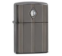 (TG. 1 x 6 x 6 cm) Zippo Seamless Diamond - Accendino a benzina, in ottone, effe