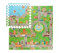 (TG. 1 x 60 x 60 cm) Relaxdays Tappeto Gioco Bambini, 121 x 121 cm, 4 Tasselli P