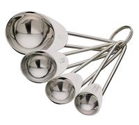 (TG. 10.2 x 6.4 x 3.4 cm) Kitchen Craft Set 4 cucchiai dosatori in acciaio INOX