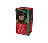 (TG. 10.5 x 10.5 x 22 cm) Konstsmide - Lanterna LED con palla di vetro e nev