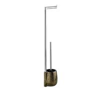 (TG. 10.5 x 15 x 72 cm) Wenko Juego de Pie Marrakesh, Ceramica, Marrone, 10.