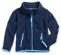 (TG. 10 anni) Playshoes Fleece-Jacke Farbig abgesetzt Giacca, Blu (Marine 11), 1
