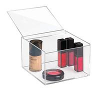 (TG. 10 cm) InterDesign Clarity Scatola Cosmetici con Coperchio, Media, 10 cm -