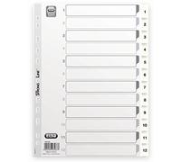 (TG. 10) Elba 03487 - Buste portadocumenti in plastica con 12 sezioni, formato A