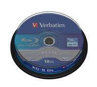 (TG. 10 Pack Spindle) Verbatim BD-R Blu Ray Disc 50 GB, 6X, Dual Layer Recordabl
