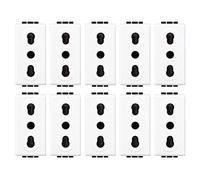 (TG. 10 Pezzi) BTicino ASTN4180 Kit10pz LL - pr 2P+T 10/16A 250Vac bip, Bianco,