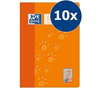 (TG. 10 pezzi) Oxford 100050325 - Quaderno per la scuola, formato A4, rigatura 7