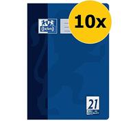 (TG. 10 pezzi) Oxford - Quaderno scuola in formato A4, lineatura 21, confezione