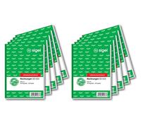 (TG. 10 pezzi) Sigel RE625 - Registro A6, 2 x 50 fogli, carta copiativa, 1 pz 1