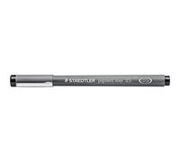 (TG. 10 pezzi) Staedtler pigment liner penna fineliner nero 0.5 mm - astuccio da