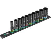 (TG. 10 pezzi) Wera 9660 Listello magnetico bussole B Impaktor Deep 1 set, 3/8",
