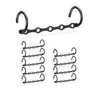 (TG. 10 Pz.) Relaxdays Grucce Multiple in Set da 10, per 5 Stampelle Singole, da