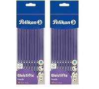 (TG. 10 unit (Confezione da 2)) Pelikan 10 Matite in Grafite HB e Gommino - Min