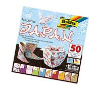 (TG. 10 x 10 cm) Idena Folia, Fogli Pieghevoli, 80 g/mq, 50 Fogli Assortiti in 5