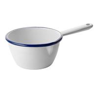 (TG. 10 x 10 x 6 cm) IBILI "Blanca Conico casseruola con beccuccio, Bianco/Blu,