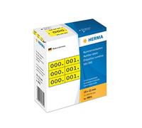 Herma Number labels triplicate numbers self-adhesive yellow/black