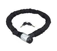 (TG. 100 cm) Relaxdays, Lucchetto a Catena per Bicicletta o Moto, 2 Chiavi, Anti