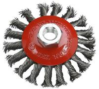 (TG. 100 mm) Silverline 633510, Spazzola a disco con filo annodato, 100 mm - NUO