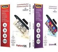 (TG. 100 Pezzi) Fellowes 5307407 Pouches Di Plastificazione, Formato A4, 125 Mic