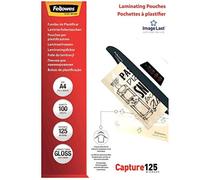 (TG. 100 Pezzi) Fellowes 5307407 Pouches di Plastificazione, Formato A4, 125 Mic
