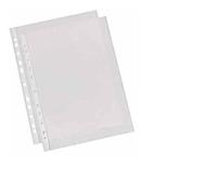 (TG. 100 Stück) Leitz Bustine a perforazione universale trasparenti, A4, polipr