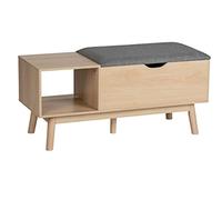 (TG. 100 x 45 x 40 cm) Wenko Cuscino Panca con vano portaoggetti EDDA, scarpiera