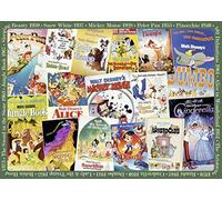 (TG. 1000 Pezzi) Ravensburger Disney Vintage Movie Posters 1000 Piece Jigsaw Puz