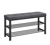 (TG. 100L cm) SONGMICS Panca Scarpiera, Scaffale Porta Scarpe a 3 Ripiani, Porta