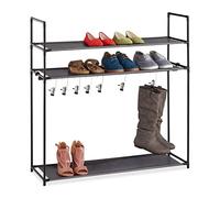 (TG. 101 x 100 x 30 cm) Relaxdays Scarpiera a 3 Ripiani, Scaffale HxLxP: 101 x 1