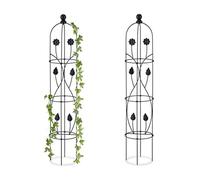 (TG. 103 x 20 cm) Relaxdays Supporti ad Obelisco per Rampicanti, Set da 2, HxD: