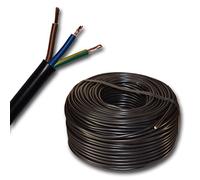 (TG. 10m) Tubo flessibile H05VV-F 3G1,5 mm2 - 3 x 1,5 mm2 (mm2) - Nero - T