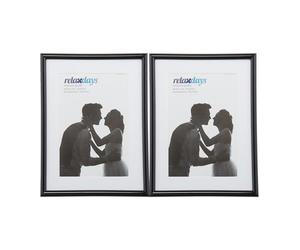 (TG. 10x15 cm) Relaxdays Bilderrahmen Set da 2 Cornici Portafoto, 15x20 cm, Pass