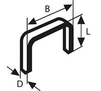 (TG. 11,4 x 0,74 x 14 mm) Bosch Professional 1609200368 Graffe, Tipo 53, 11.4 x